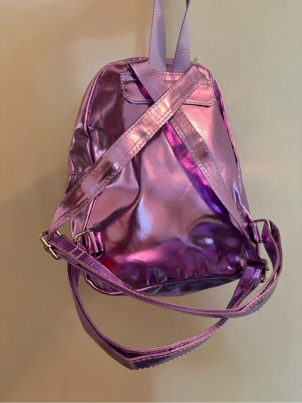 Cat & Jack Iridescent Sequin Kids Mini Backpack - Purple Holographic